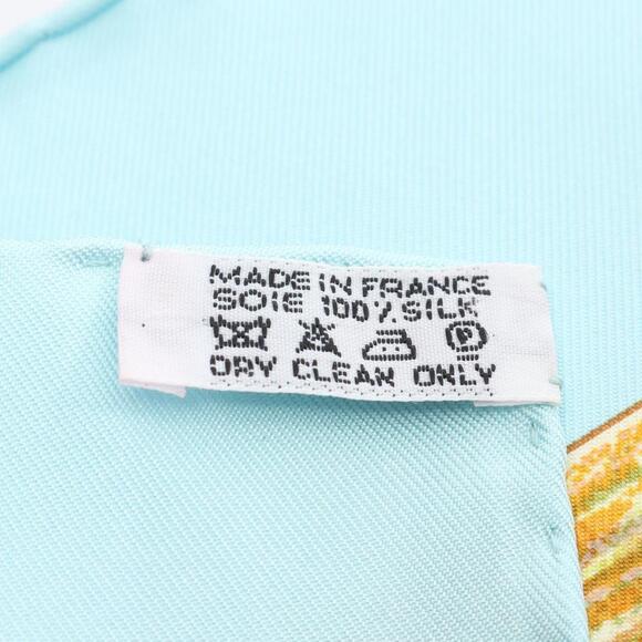 HERMES Authentic Blue Silk Scarf - Picture 3 of 3
